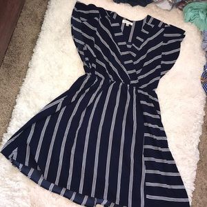 Monteau blue striped dress